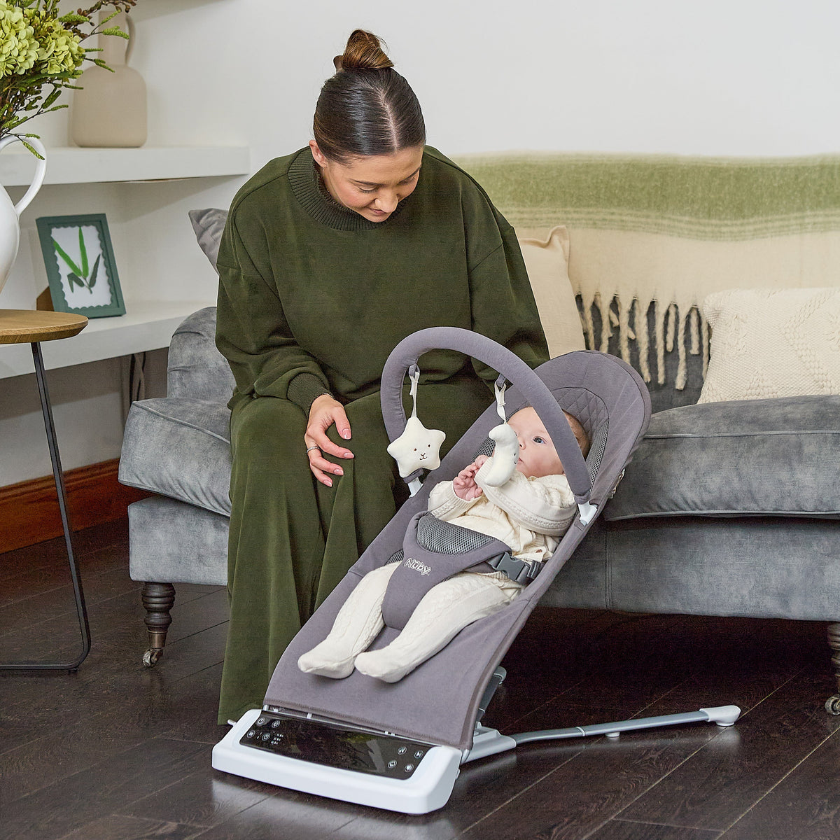 Deluxe Baby Bouncer Seat | Grey